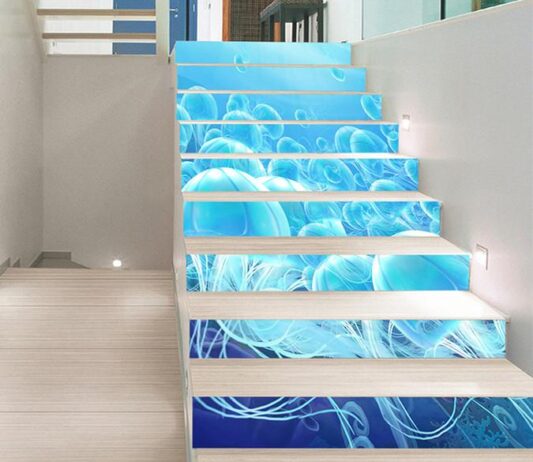 Jellyfish Photo Mural Vinyl Decal – Waterproof Home Decor 13Pcs/set