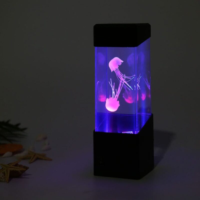 Jellyfish LED Lava Lamp With Multicolor Lighting Modes - Image 5