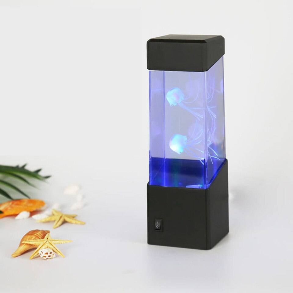 Jellyfish LED Lava Lamp With Multicolor Lighting Modes - Image 4
