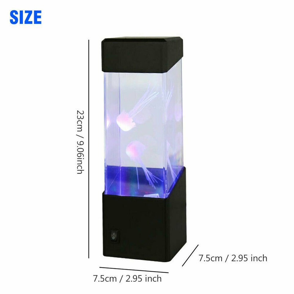 Jellyfish LED Lava Lamp With Multicolor Lighting Modes - Image 3