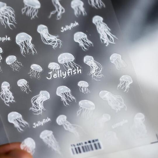 5D Pattern Nail Jellyfish Sticker - Image 6