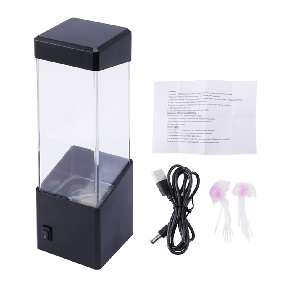 Jellyfish LED Lava Lamp With Multicolor Lighting Modes - Image 2