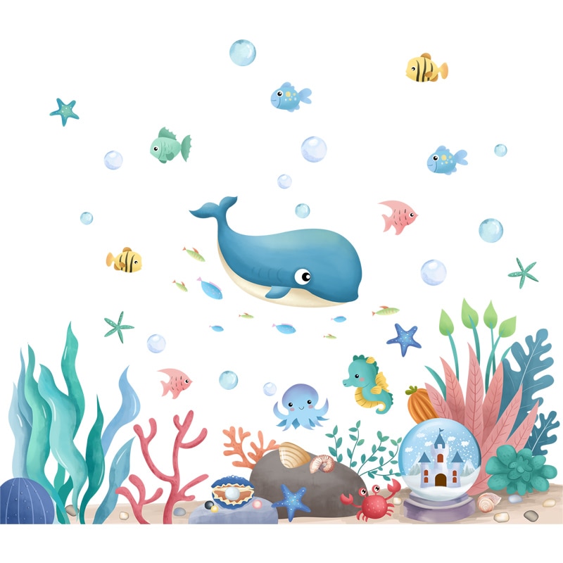 Jellyfish and Sea Life Wall Stickers - Image 2