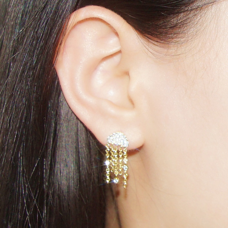 Sterling Silver Jellyfish Stud Earrings - Image 5