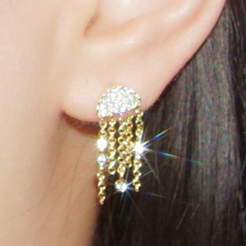 Sterling Silver Jellyfish Stud Earrings - Image 3