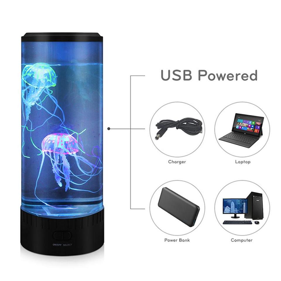LED Jellyfish USB Charging Aquarium Lamp - Image 3