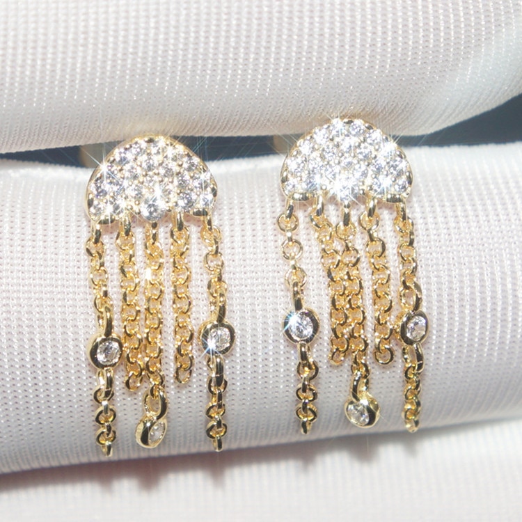 Sterling Silver Jellyfish Stud Earrings - Image 2