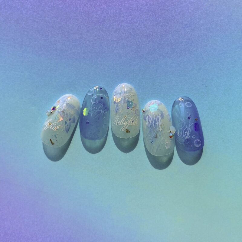 Ultra Thin 3D Jellyfish Nail Stickers - Image 3