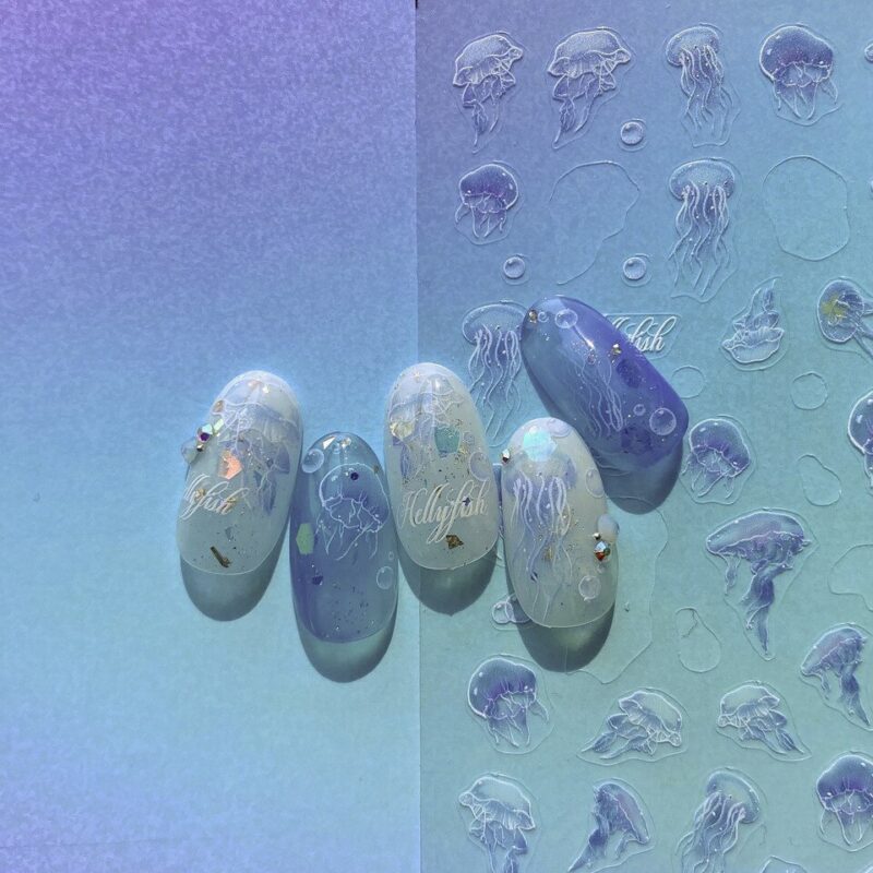 Ultra Thin 3D Jellyfish Nail Stickers - Image 4