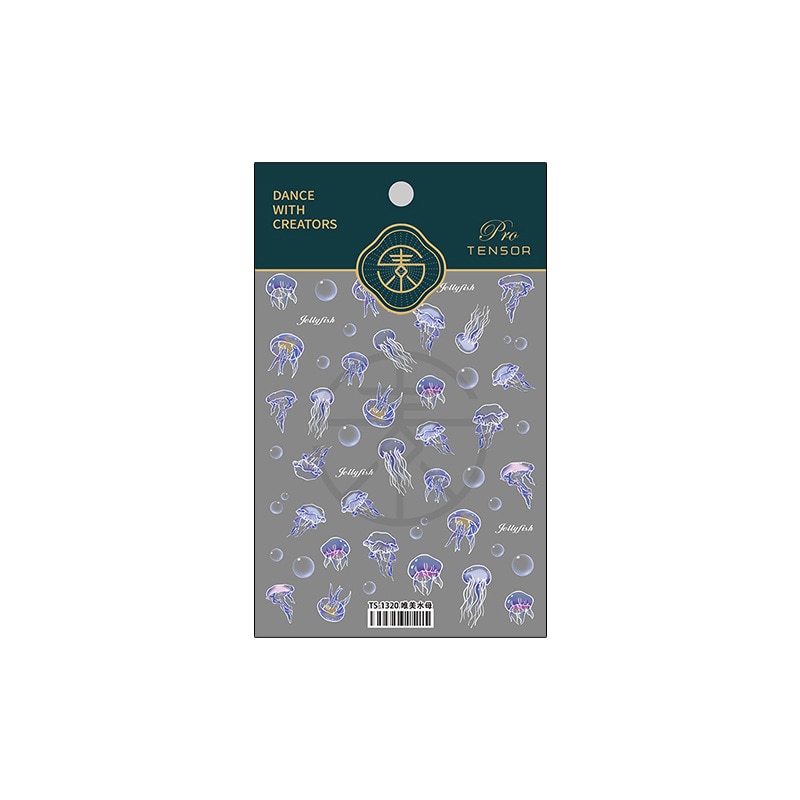 5D Pattern Nail Jellyfish Sticker - Image 3