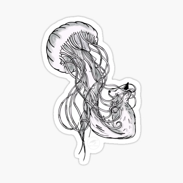 Waterproof Temporary Tattoo Sticker With Jellyfish Pattern - Image 5