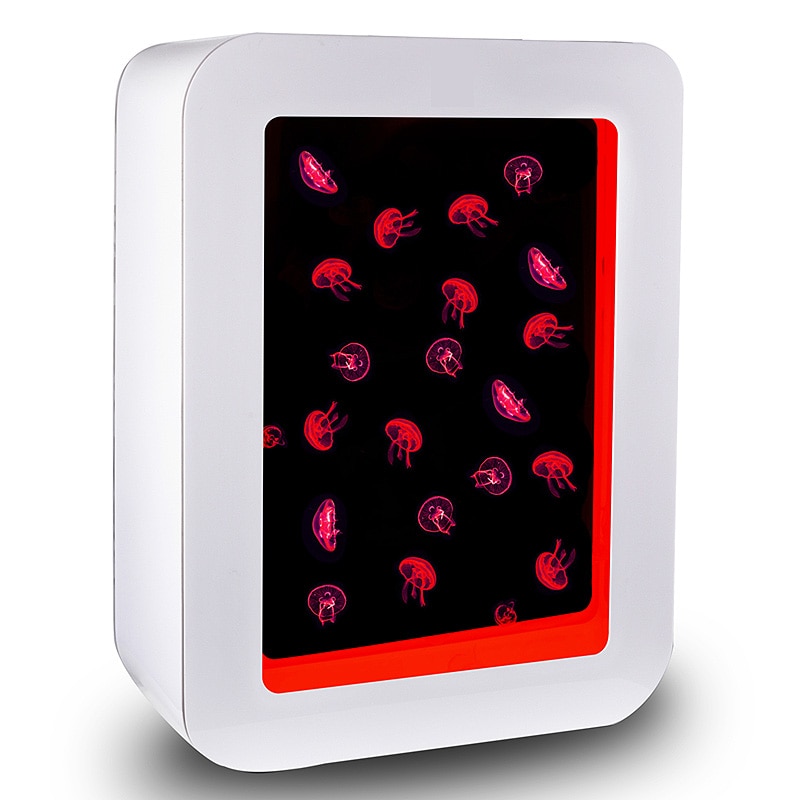 Rectangle Shaped Live Jellyfish Aquarium & Accessories - Includes Led Light Lamp, And Filter - Image 2