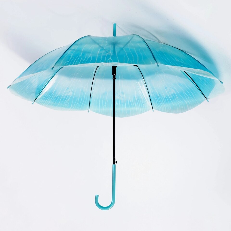 21inch Moon Jellyfish Transparent Umbrella - Automatic Long Handle - Image 2