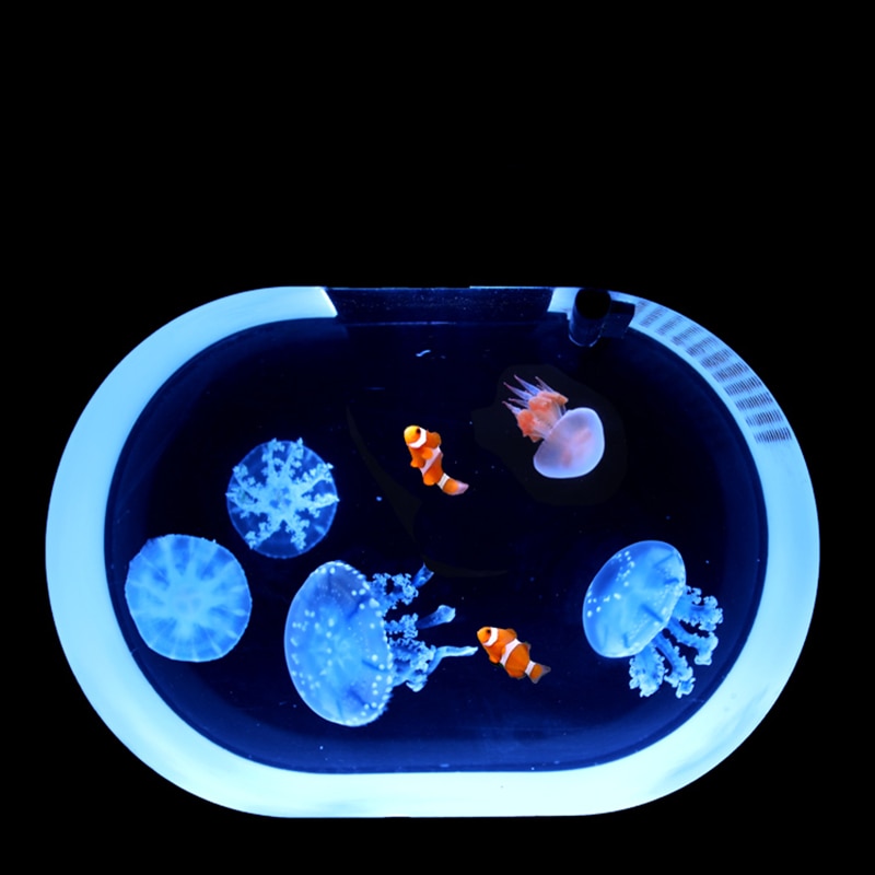 Modern Ecological Jellyfish Oval - Beautiful Aquarium Perfect for Home Or Office - Desktop Size - Image 2