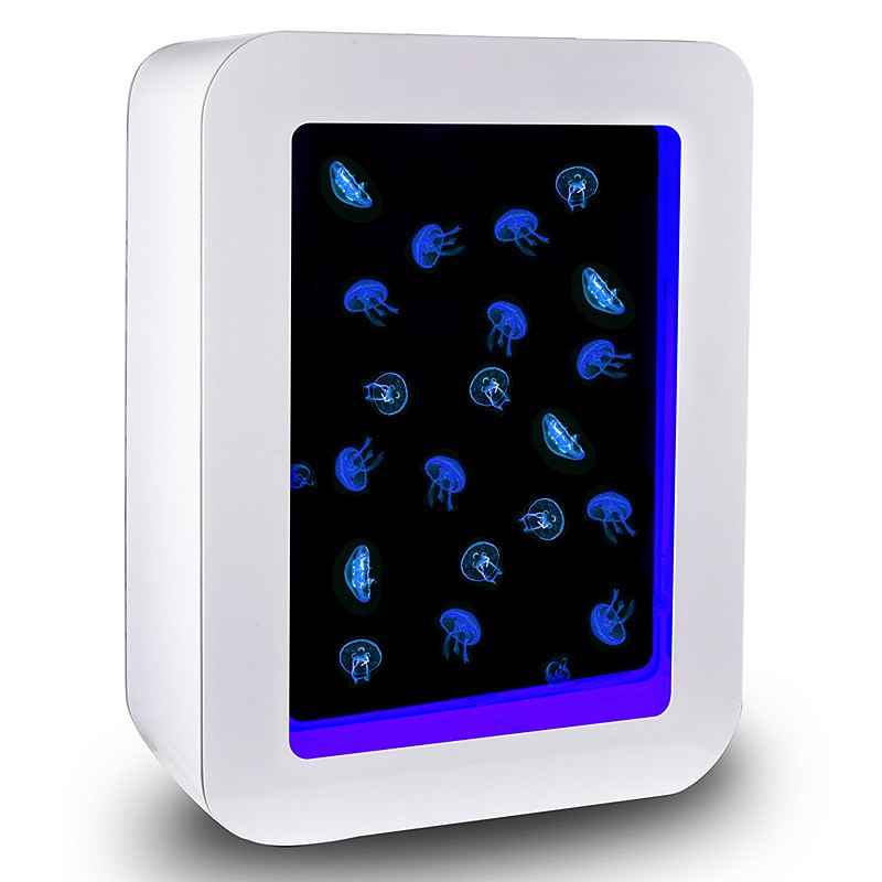Rectangle Shaped Live Jellyfish Aquarium & Accessories - Includes Led Light Lamp, And Filter - Image 4