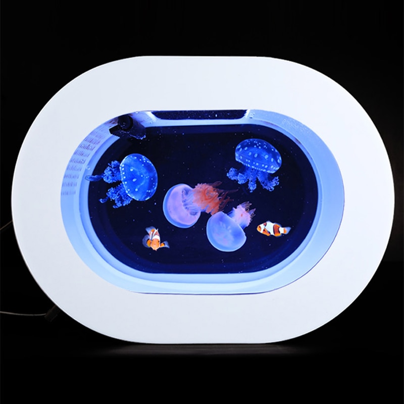 Modern Ecological Jellyfish Oval - Beautiful Aquarium Perfect for Home Or Office - Desktop Size - Image 6